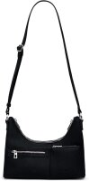 Desigual Delta Vega womens shoulder bag, black, polyurethane, 6 x 24 x 11.5 cm, 25WAXPB7-2000