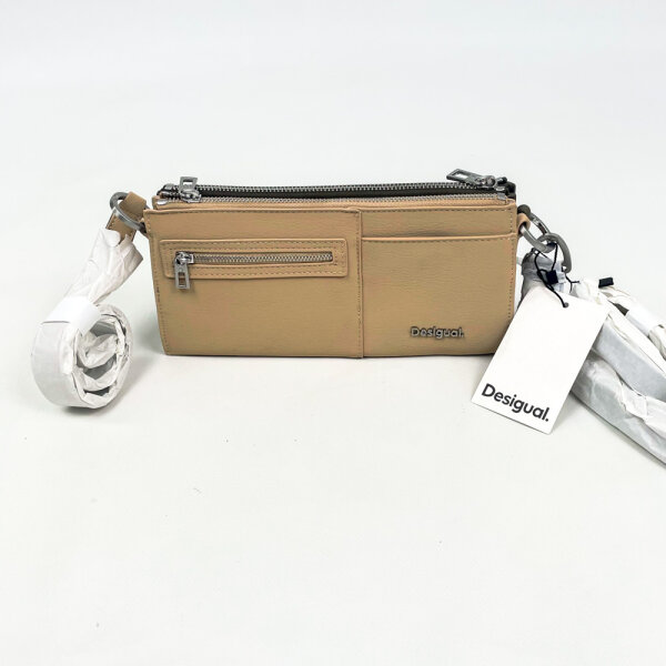 Desigual Delta Nova Shoulder Bag Womens Beige 6 x 24 x 11.5 cm Polyurethane 25WAXPAF-6008