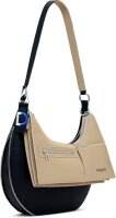 Desigual Delta Lyra Schultertasche Damen, Schwarz/Beige,...