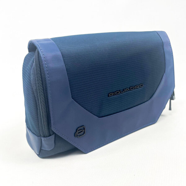 Piquadro S140 Mens Belt Bag, Blue, Polyester, 26 × 16 × 7 cm, CA6910S140-BLU