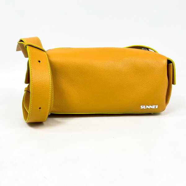 Sunnei Labauletto Umhängetasche Damen Orange Kalbsleder