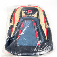 OGIO Gambio Pro Backpack Unisex, Tan/Blue/Red, Polyster, 25 L, 17-Inch Laptop Compartment, 5923028OG