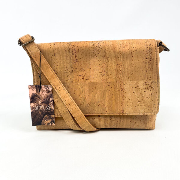 Artelusa 9013.01-B02 Cork Shoulder Bag for Women, Natural, 5 x 18 x 28 cm