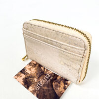 Artelusa Mini Cork Wallet for Women, Silver/White, 9 x 12...