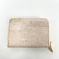 Artelusa Mini Kork-Geldbörse Damen, Silber/Weiß, 9 x 12 x 2 cm