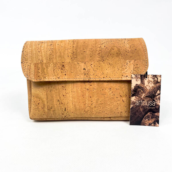 Artelusa 5081.01-SB32 Nature Flap Cork Shoulder Bag for Women, Natural, 23 x 16 x 2 cm