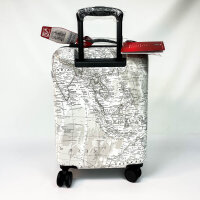 HEYS Journey 3G, Trolley, 21 Zoll, 55 cm, Black-White Map, Weiß