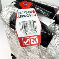 HEYS Journey 3G, Trolley, 21 Zoll, 55 cm, Black-White Map, Weiß