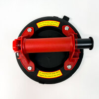 2× Vakuum-Saugheber mit Handpumpe, Glas-/Plattenheber, Rot/Schwarz, mit Handschuhen