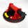 2× Vakuum-Saugheber mit Handpumpe, Glas-/Plattenheber, Rot/Schwarz, mit Handschuhen