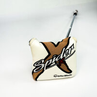 TaylorMade Spider X Slant Neck Golf-Putter 36 Zoll Rechtshänder SuperStroke Pistol GTR 1.0 Kreideweiß