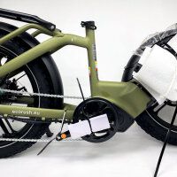 ECORUSH ECO R6 E-Bike, 250 W, 15,6 Ah, 25 km/h, 120 km Reichweite, ab 16 jahre, Olivgrün