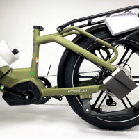 ECORUSH ECO R6 E-Bike, 250 W, 15,6 Ah, 25 km/h, 120 km Reichweite, ab 16 jahre, Olivgrün