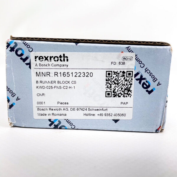 Bosch Rexroth R165122320 Kugellaufblock, KWD-025-FNS-C2-H-1