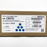 Ricoh IM C6010, toner cartridge, cyan, 438 g, compatible with IM C4510/C5510/C6010, 842533