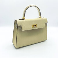 Totes Luxe Clutch Damen, Ivory, Vollnarbenleder,...