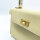 Totes Luxe Clutch Damen, Ivory, Vollnarbenleder, Abendtasche, 22 x 15.5 x 7.5 cm