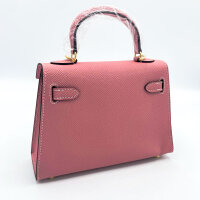 Totes Luxe Clutch Damen, Rosa, Vollnarbenleder, Abendtasche, 22 x 15.5 x 7.5 cm
