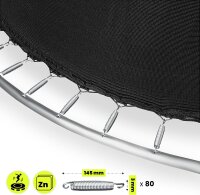 HyperMotion Kids Trampoline, 430 cm/14 ft, Ladder, Safety Net, Indoor/Outdoor, Black
