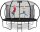 HyperMotion Kids Trampoline, 430 cm/14 ft, Ladder, Safety Net, Indoor/Outdoor, Black
