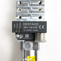 DESTACO 82M-3E030040L8, 8EA-146-4-B, pneumatic force clamp, opening angle up to 135°, 10-15Nm, sensor, 150mA, max 30VDC
