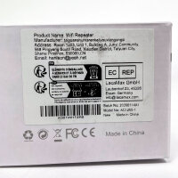 AC1200 WLAN Repeater 1200 Mbit/s Dualband 2,4/5 GHz WiFi Verstärker 2x LAN WPS