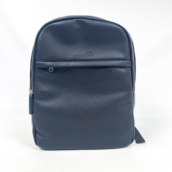 Harmont & Blaine Allover Backpack for Men, Navy Blue, Leather, 31 x 43 x 12 cm, H3A.004