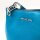 Michael Kors Trisha Large Triple Gusset Shoulder Bag for Women, Blue, Grained Leather