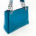 Michael Kors Trisha Large Triple Gusset Shoulder Bag for Women, Blue, Grained Leather