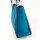 Michael Kors Trisha Large Triple Gusset Shoulder Bag for Women, Blue, Grained Leather