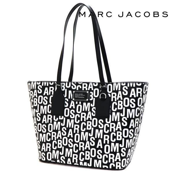 Marc Jacobs Trademarc Top Zip Tote Womens, Black/White, PVC Canvas, 4S4HTT005H02-005