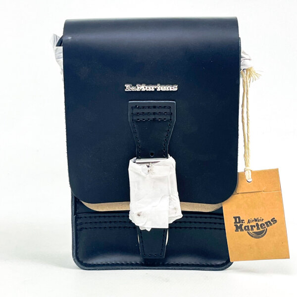 Dr. Martens Reporter Crossbody Unisex, Black, Leather/Polyurethane, Shoulder Bag, AD055001