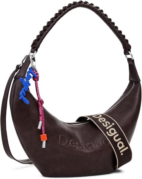 Desigual 25WAXPAX6009 Umhängetasche Braun Polyurethan 22,5 × 18,5 × 8 cm
