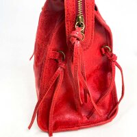 Macies City Bag Big Handbag, Genuine Leather, Womens, Cherry Red