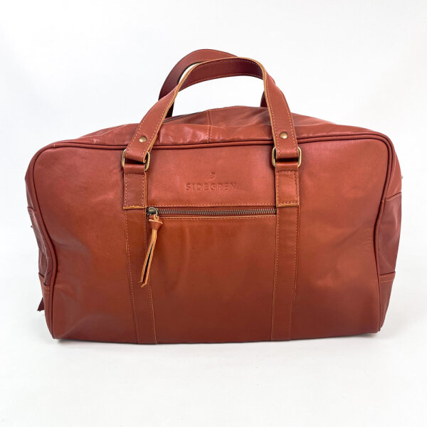 Sidegren Fidei Weekend Tasche, Mokka, Vollnarben-Ziegenleder, 46 × 29 × 25 cm