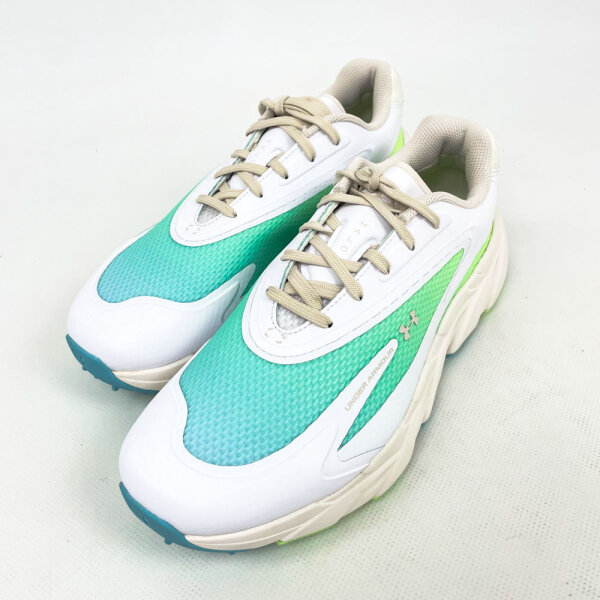 Under Armour 6010932-100 Golf Shoe Halo Hybrid White/Green Mens EU 43