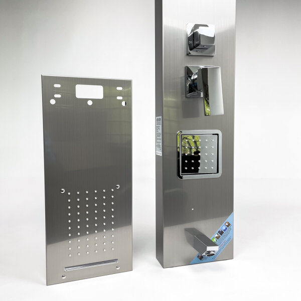 VEVOR Shower Panel Rain Shower Waterfall Shower Stainless Steel Shower Column 134.5cm Hand Shower 5005FL, 134.5 × 20 × 46 cm with 5 Functions