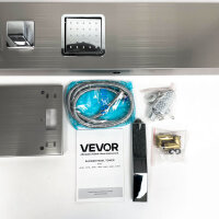 VEVOR Shower Panel Rain Shower Waterfall Shower Stainless Steel Shower Column 134.5cm Hand Shower 5005FL, 134.5 × 20 × 46 cm with 5 Functions
