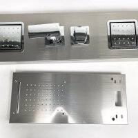 VEVOR Shower Panel Rain Shower Waterfall Shower Stainless Steel Shower Column 134.5cm Hand Shower 5005FL, 134.5 × 20 × 46 cm with 5 Functions
