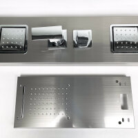 VEVOR Shower Panel Rain Shower Waterfall Shower Stainless Steel Shower Column 134.5cm Hand Shower 5005FL, 134.5 × 20 × 46 cm with 5 Functions