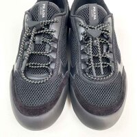 Prada Speedrock Sneaker Herren EU 43 Schwarz Polyester / Kalbsleder 2EE468