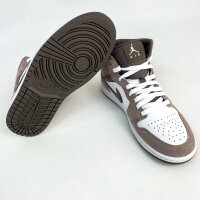 Nike Air Jordan 1 Mid Sneakers Mens, EU 40.5, Brown White, Suede, DQ8426-003
