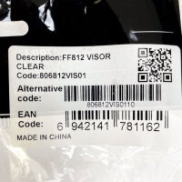 LS2 FF812 Childrens Helmet Visor, transparent, ECE 22.06