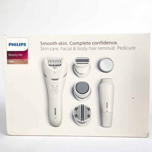 Philips Beauty Set Series 9000 Cordless Epilator Li-Ion Body Shaver White BRE770/92