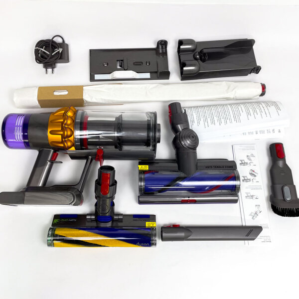 Dyson V15 Detect Absolute, Stabstaubsauger, gelb/Nickel, 446986-01