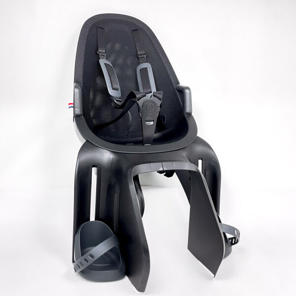 Qibbel Air Q900 rear-mounted child bike seat, luggage rack attachment, black, up to 22 kg, 90 x 30 x 46 cm