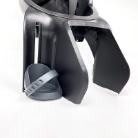 Qibbel Air Q900 rear-mounted child bike seat, luggage rack attachment, black, up to 22 kg, 90 x 30 x 46 cm