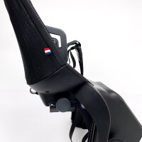 Qibbel Air Q900 rear-mounted child bike seat, luggage rack attachment, black, up to 22 kg, 90 x 30 x 46 cm