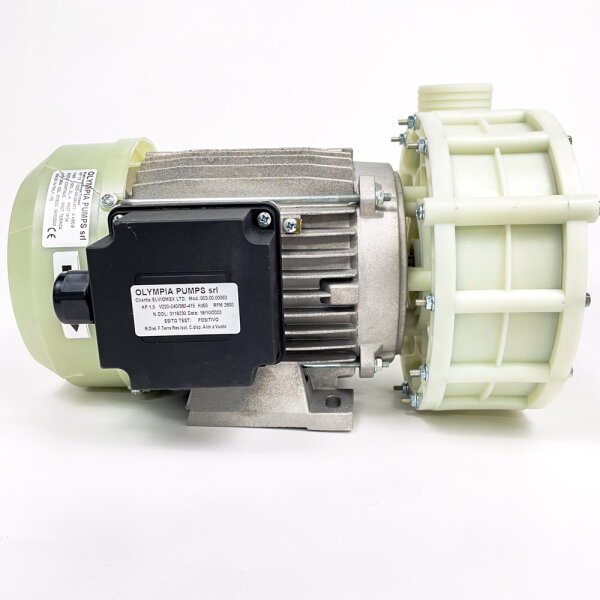 Olympia 003.00.00063 Pump (plastic cover broken) 1.5 HP, 3118230, 220-240/380-415V, A.4.5/2.6 50Hz, RPM 2800