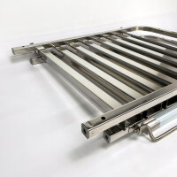 Royal Catering Stikkenwagen, Edelstahl, 7 Einschübe + Ablage, Tabletts 40x60 cm, Längseinschub, 90 kg, 2 Sicherheitsbügel